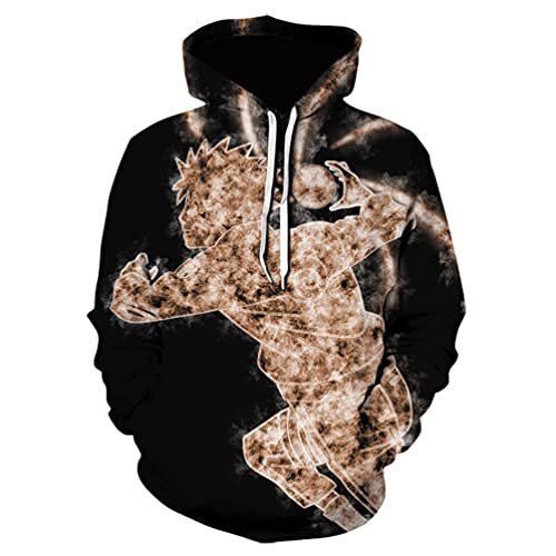 IFIKK Anime Pullover Hoodie Jungen Mädchen 3D Druck Manga Anime Kapuzenpullover Japanischen Anime Hoodie Kakashi Sasuke Pullover Outwear Unisex Sweatshirt (Stil 14, M) von IFIKK
