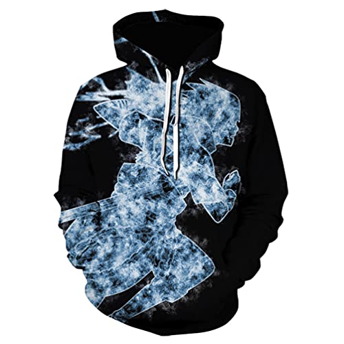 IFIKK Anime Pullover Hoodie Jungen Mädchen 3D Druck Manga Anime Kapuzenpullover Japanischen Anime Hoodie Kakashi Sasuke Pullover Outwear Unisex Sweatshirt (Stil 17, S) von IFIKK