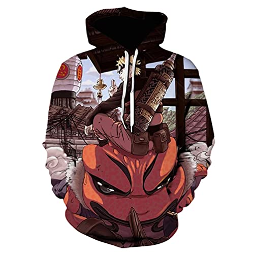 IFIKK Anime Pullover Hoodie Jungen Mädchen 3D Druck Manga Anime Kapuzenpullover Japanischen Anime Hoodie Kakashi Sasuke Pullover Outwear Unisex Sweatshirt (Stil 3, M) von IFIKK
