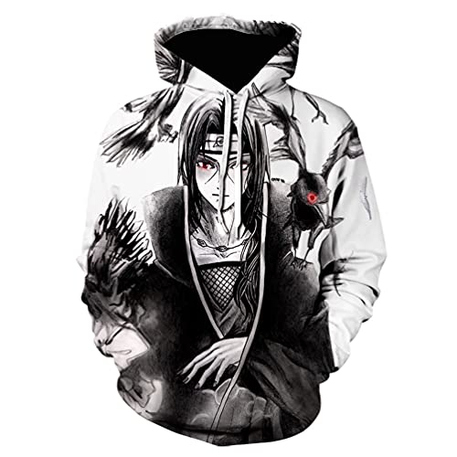 IFIKK Anime Pullover Hoodie Jungen Mädchen 3D Druck Manga Anime Kapuzenpullover Japanischen Anime Hoodie Kakashi Sasuke Pullover Outwear Unisex Sweatshirt (Stil 35, S) von IFIKK