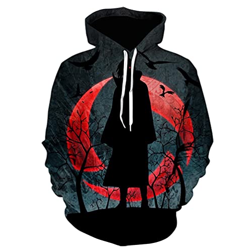 IFIKK Anime Pullover Hoodie Jungen Mädchen 3D Druck Manga Anime Kapuzenpullover Japanischen Anime Hoodie Kakashi Sasuke Pullover Outwear Unisex Sweatshirt (Stil 5, XXL) von IFIKK