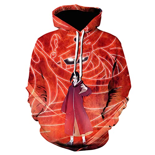 IFIKK Anime Pullover Hoodie Jungen Mädchen 3D Druck Manga Anime Kapuzenpullover Japanischen Anime Hoodie Kakashi Sasuke Pullover Outwear Unisex Sweatshirt (Stil 7, 4XL) von IFIKK