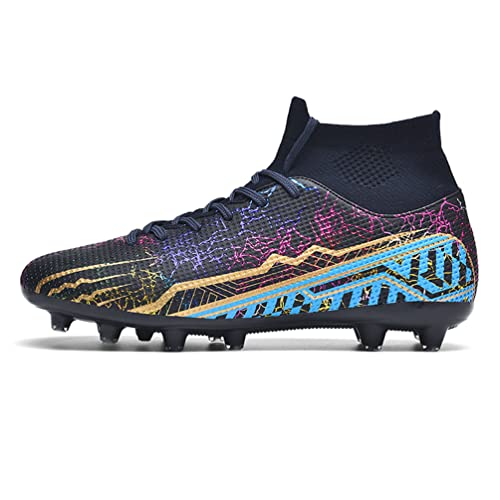 IFIKK Fußballschuhe Herren Profi-Athletiktraining High Top Fußballschuhe mit Spikes und Stollen, Outdoor-Sport Trainingsschuhe für Jungen von IFIKK