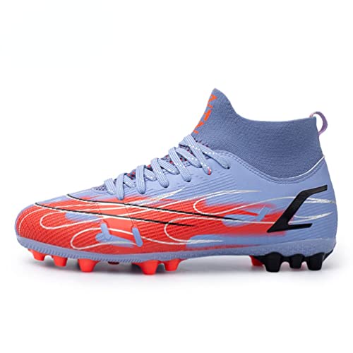 IFIKK Fußballschuhe Herren Spike Cleats Athletics Spikes Fußballschuhe Unisex-Kinder Trainingsschuhe Professionelle Turnschuhe Outdoor Sport Fußball Stiefel Wettkampf (Hoch Stil 12, EU35) von IFIKK