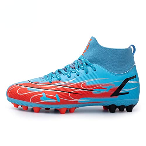 IFIKK Fußballschuhe Herren Spike Cleats Athletics Spikes Fußballschuhe Unisex-Kinder Trainingsschuhe Professionelle Turnschuhe Outdoor Sport Fußball Stiefel Wettkampf (Hoch Stil 13, EU36) von IFIKK