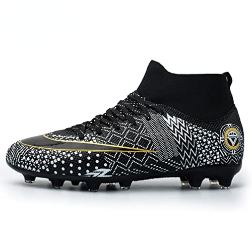 IFIKK Fußballschuhe Herren Spike Cleats Athletics Spikes Fußballschuhe Unisex-Kinder Trainingsschuhe Professionelle Turnschuhe Outdoor Sport Fußball Stiefel Wettkampf (Hoch Stil 14, EU41) von IFIKK