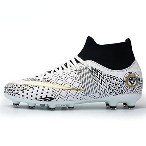 IFIKK Fußballschuhe Herren Spike Cleats Athletics Spikes Fußballschuhe Unisex-Kinder Trainingsschuhe Professionelle Turnschuhe Outdoor Sport Fußball Stiefel Wettkampf (Hoch Stil 15, EU35) von IFIKK