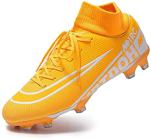 IFIKK Fußballschuhe Herren Spike Cleats Athletics Spikes Fußballschuhe Unisex-Kinder Trainingsschuhe Professionelle Turnschuhe Outdoor Sport Fußball Stiefel Wettkampf (Hoch Stil 16, EU37) von IFIKK