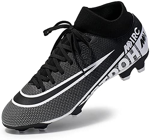 IFIKK Fußballschuhe Herren Spike Cleats Athletics Spikes Fußballschuhe Unisex-Kinder Trainingsschuhe Professionelle Turnschuhe Outdoor Sport Fußball Stiefel Wettkampf (Hoch Stil 19, EU35) von IFIKK