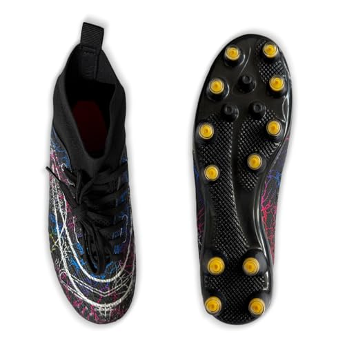 IFIKK Herren High Top Spike Cleats Athletics Fußballschuhe Unisex-Kinder Professionelle Trainingsschuhe von IFIKK