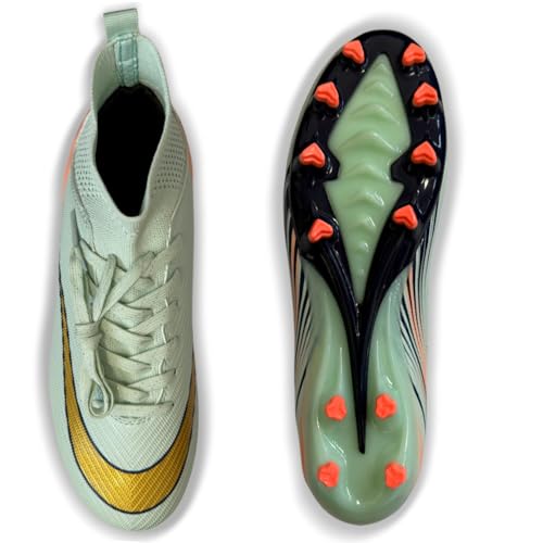 IFIKK Herren High Top Spike Cleats Athletics Fußballschuhe Unisex-Kinder Professionelle Trainingsschuhe von IFIKK