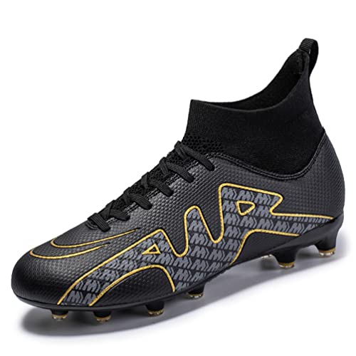 IFIKK High Ankle Herren Fußballschuhe Anti-Rutsch TF/AG Fußballschuhe Professionelle Kinder Trainingsschuhe Outdoor Gras Stollen Turnschuhe (AG 01,37) von IFIKK