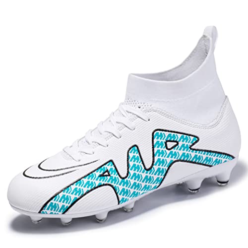 IFIKK High Ankle Herren Fußballschuhe Anti-Rutsch TF/AG Fußballschuhe Professionelle Kinder Trainingsschuhe Outdoor Gras Stollen Turnschuhe (AG 03,38) von IFIKK