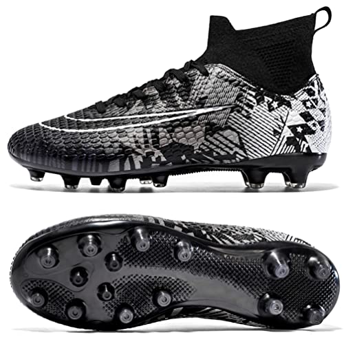 IFIKK High Ankle Herren Fußballschuhe Anti-Rutsch TF/AG Fußballschuhe Professionelle Kinder Trainingsschuhe Outdoor Gras Stollen Turnschuhe (AG 15, Numeric_40) von IFIKK