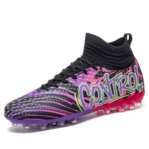 IFIKK High Ankle Herren Fußballschuhe Anti-Rutsch TF/AG Fußballschuhe Professionelle Kinder Trainingsschuhe Outdoor Gras Stollen Turnschuhe von IFIKK