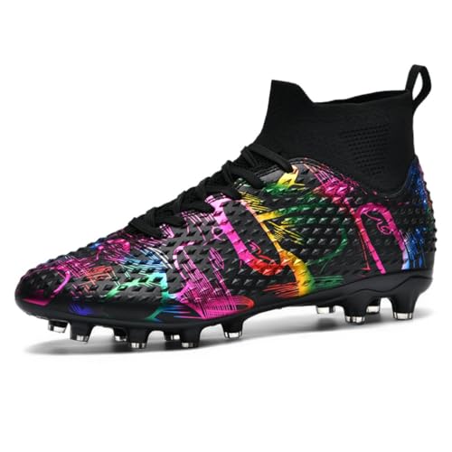 IFIKK High Ankle Herren Fußballschuhe Anti-Rutsch TF/AG Fußballschuhe Professionelle Kinder Trainingsschuhe Outdoor Gras Stollen Turnschuhe von IFIKK