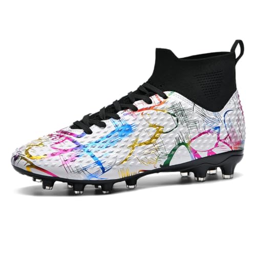 IFIKK High Ankle Herren Fußballschuhe Anti-Rutsch TF/AG Fußballschuhe Professionelle Kinder Trainingsschuhe Outdoor Gras Stollen Turnschuhe von IFIKK