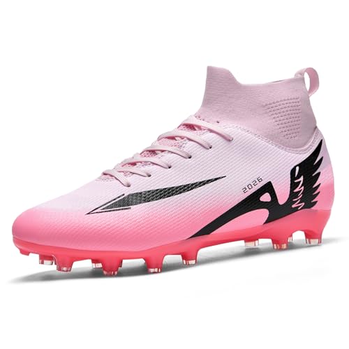 IFIKK High Ankle Herren Fußballschuhe Anti-Rutsch TF/AG Fußballschuhe Professionelle Kinder Trainingsschuhe Outdoor Gras Stollen Turnschuhe von IFIKK