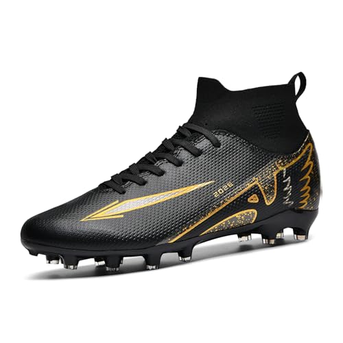 IFIKK High Ankle Herren Fußballschuhe Anti-Rutsch TF/AG Fußballschuhe Professionelle Kinder Trainingsschuhe Outdoor Gras Stollen Turnschuhe von IFIKK