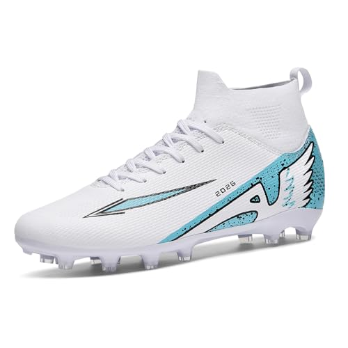 IFIKK High Ankle Herren Fußballschuhe Anti-Rutsch TF/AG Fußballschuhe Professionelle Kinder Trainingsschuhe Outdoor Gras Stollen Turnschuhe von IFIKK