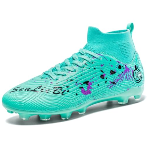 IFIKK High Ankle Herren Fußballschuhe Anti-Rutsch TF/AG Fußballschuhe Professionelle Kinder Trainingsschuhe Outdoor Gras Stollen Turnschuhe von IFIKK