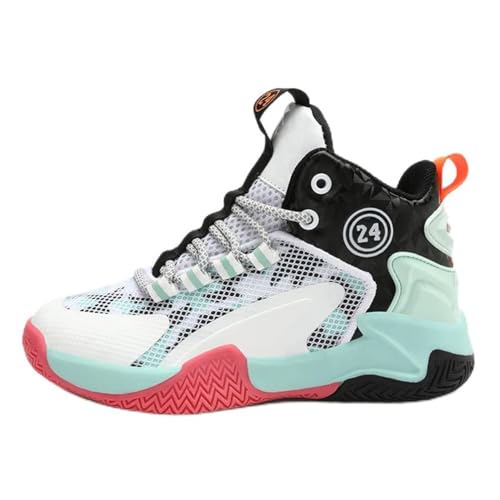 IFIKK Kinder-Basketballschuhe Jungen 2023 Sommer Mesh atmungsaktive Single-Mesh-Schuhe Kinder-Basketballschuhe Jugend Neue atmungsaktive Sportschuhe von IFIKK