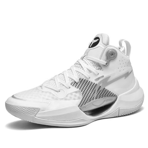 IFIKK Leichte Herren Basketballschuhe atmungsaktiv rutschfest tragbar für Jugendliche Sportschuhe Training athletische Basketball Sneaker (AC019,43) von IFIKK