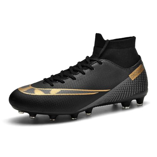 IFIKK Professionelle Unisex-Fußballschuhe mit Langen Spikes TF-Knöchel-Fußballschuhe Outdoor-Grasschuh-Fußballschuhe (A,44) von IFIKK