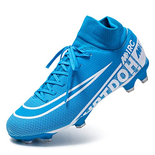 IFIKK Unisex Fußballschuhe Herren Microfaser Cleats Athletics Trainingsschuhe Professionelle Kind Outdoor Football Schuhe (blau 2,43) von IFIKK