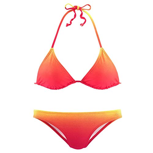 Bikini Set Damen IFOUNDYOU Bademode Damen Sexy Push Up Gepolsterte Triangle Oberteil Zum Schnüren Rückenfrei Trend Drucken Tanga Bunt Beachwear Schöne Badebekleidung von IFOUNDYOU Damen