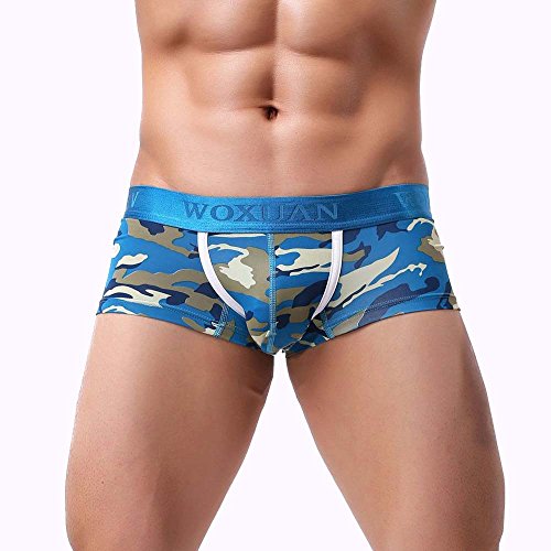 IFOUNDYOU Boxer Shorts Herren Bulge Pouch Webboxer Slip mit Eingriff Weiche Basic Boxer Briefs Stretch Sexy Beutel Unterhose für Männer Unterwäsche Tarnung Bequeme Hochwertiger Boxer Retroshorts von IFOUNDYOU Damen