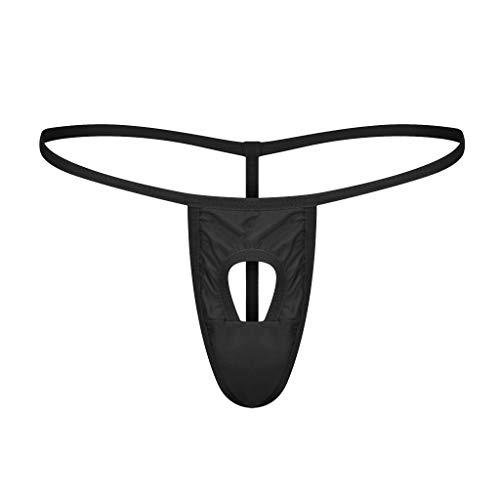 IFOUNDYOU String Tanga Herren Erotik Sissy Unterhose Ouvert Dessous Herren für Sex Sexy Thong Unterwäsche Suspensorium Low-Rise Transparent T-Back Slips Kurze Hipster Bikini Männer von IFOUNDYOU Damen