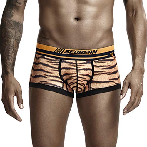 IFOUNDYOU Webboxer Slip Boxershorts Herren Unterhose für Männer Elastischer Basic Boxer Hipster mit Eingriff Bulge Pouch Beutel Stretch Sexy Unterwäsche Atmungsaktiv Hochwertiger Boxer Panties von IFOUNDYOU Damen