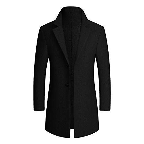 IFOUNDYOU Herren Mantel Lang Winter Bussiness Warm Schneeflocke Winterjacke Stehkragen Elegant und Freizeit Slim Fit Trenchcoat Schlicht 2020 von IFOUNDYOU