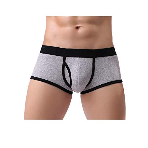 IFOUNDYOU Unterhosen Männer Baumwolle Boxershorts Herren mit Eingriff Mode Sexy Streifen Boxer Atmungsaktiv Hipster Mittlere Taille Bequeme Günstig Skiny Retroshorts von IFOUNDYOU