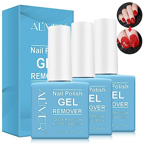 Nagellackentferner 3 Stück, Professioneller Gel Nagellack Entfernung, Nagellack Entferner, Gel Nail Polish Remover, Entfernen Sie Gelnägel Einfach und Schnell, Schadet den Nägeln Nicht Blau von IFUDOIT