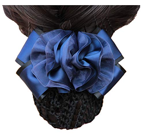Haarnetz for Dutts, Haarnetz for Damen, Haarnetz for Damen, Haarspange, Haarschmuck mit Blumenmuster, Dunkelblau Haarnetz for Dutts, Haarnetz for Damen, Haarnetz for Damen, Haarspange, Haarschmuck mit Blumenmuster, Dunkelblau von IGGLL