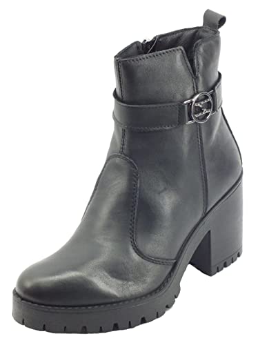 IGI&CO 2668900 Quaste Halstuch Schwarz Elegante Stiefeletten für Damen aus Leder mit hohem Absatz, Schwarz , 37W von IGI&Co