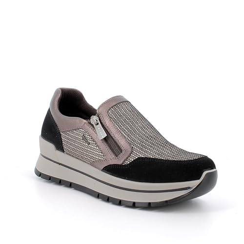 Igi&Co Damen Anika Sneaker, Schwarz Bronze, 38 EU von IGI&Co