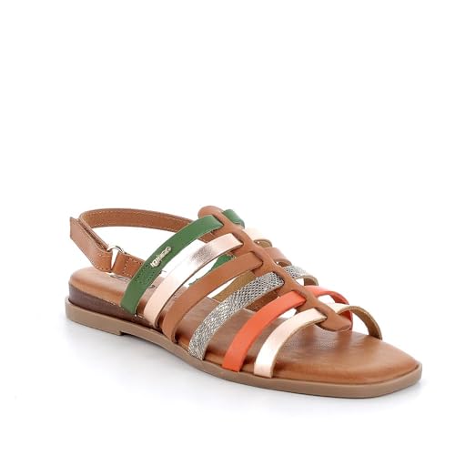 Igi&Co Damen D.Elina Flache Sandale, Grünes Leder, 40 EU von IGI&Co