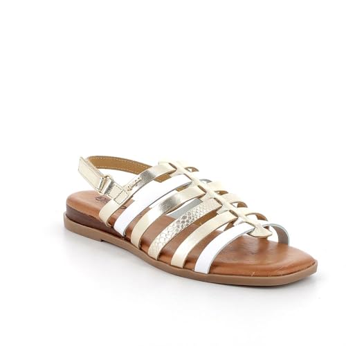 Igi&Co Damen D.Elina Flache Sandale, Platin weiß, 35 EU Igi&Co Damen D.Elina Flache Sandale, Platin weiß, 35 EU von IGI&Co
