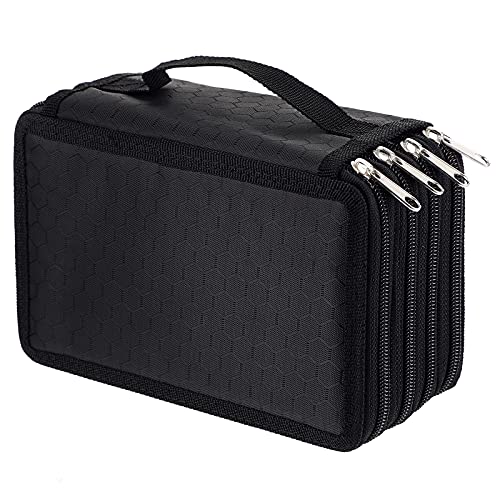 IGNPION 72 Einfügen von tragbaren Großraum-Mehrschicht-Federmäppchen-Halter-Beutel-Färbungs-Bleistift-Organisator für Schulbüro-Teenager-Mädchen (Bleistifte Nicht eingeschlossen) von IGNPION