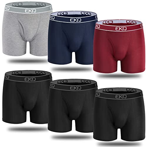 IGOLUMON Boxershorts Herren 6er Pack Bequeme Herren Unterhosen mit Elastischem Bund Shorts Herren Unterwäsche Boxer Ohne Kratzenden Zettel Atmungsaktive Trunks Männer für Den Allta von IGOLUMON