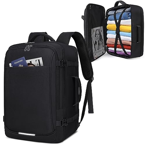 IGOLUMON Laptop Rucksack Herren 17.3 Zoll Schulrucksack Jungen Teenager Groß Wasserdicht Reiserucksack Multifunktion Handgepäck Rucksack mit Schuhbeutel Arbeit Business Notebook Reisen Damen Schwarz von IGOLUMON