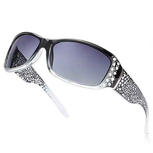 IGnaef Strass polarisierte Sonnenbrille für Frauen, UV400 Schutz Fahren/Angeln/Einkaufen Frauen Sonnenbrille von IGnaef