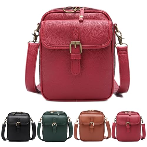 IHAZNTMZX Urvashi Umhängetasche aus Leder, große Vintage-Schultertasche Diebstahlsichere RFID-Tasche mit integriertem Portemonnaie und 10 Kartenfächern IHAZNTMZX Urvashi Umhängetasche aus Leder, große Vintage-Schultertasche Diebstahlsichere RFID-Tasche mit integriertem Portemonnaie und 10 Kartenfächern von IHAZNTMZX