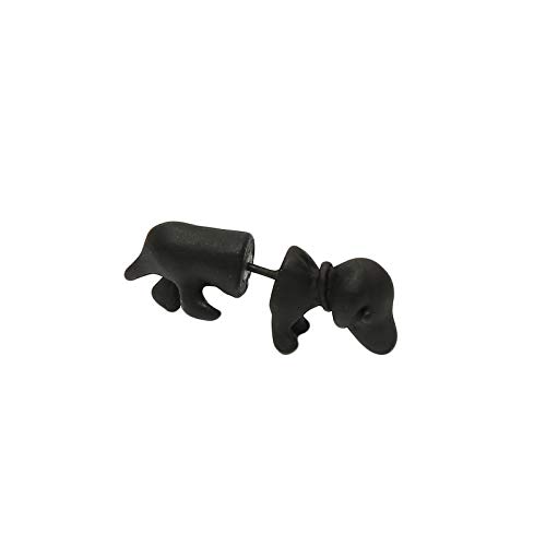 1 Stück (nicht Paar) Tier-Ohrringe mit 3D-Cartoon-Tier-Ohrstecker, Schwarz von IHEHUA