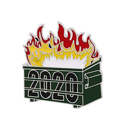2020 Christmas can Trash Dumpster Flame Brosche Badge Fire Accessories Metall Brosche Sweater, siehe abbildung, Einheitsgröße von IHEHUA