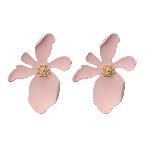 Ohrringe Ohrringe lang drei - Damen Blume große Blütenblätter Blume Mode Ohrringe Broken Herz Ring, rose, Einheitsgröße von IHEHUA