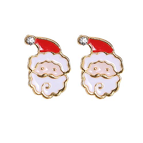 Weihnachten Ornamente Ohrringe Diamant Ohrringe Glocke Mode Cartoon Weihnachten Ohrringe Breite Creolen, L, Einheitsgröße von IHEHUA